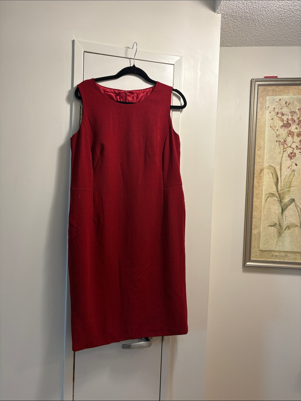 Akris Classic Sleeveless Red Sheath Dress